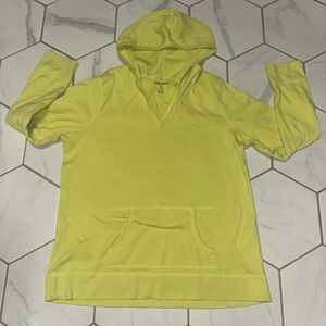 Pendleton Hoodie Adult XL Yellow Sweatshirt Long‎ Sleeve V-Neck Cotton Womens